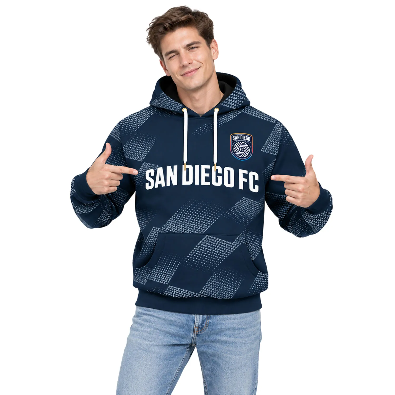 San Diego FC Fleece Pullover Hoodie - Dynamic Mens Hoodie