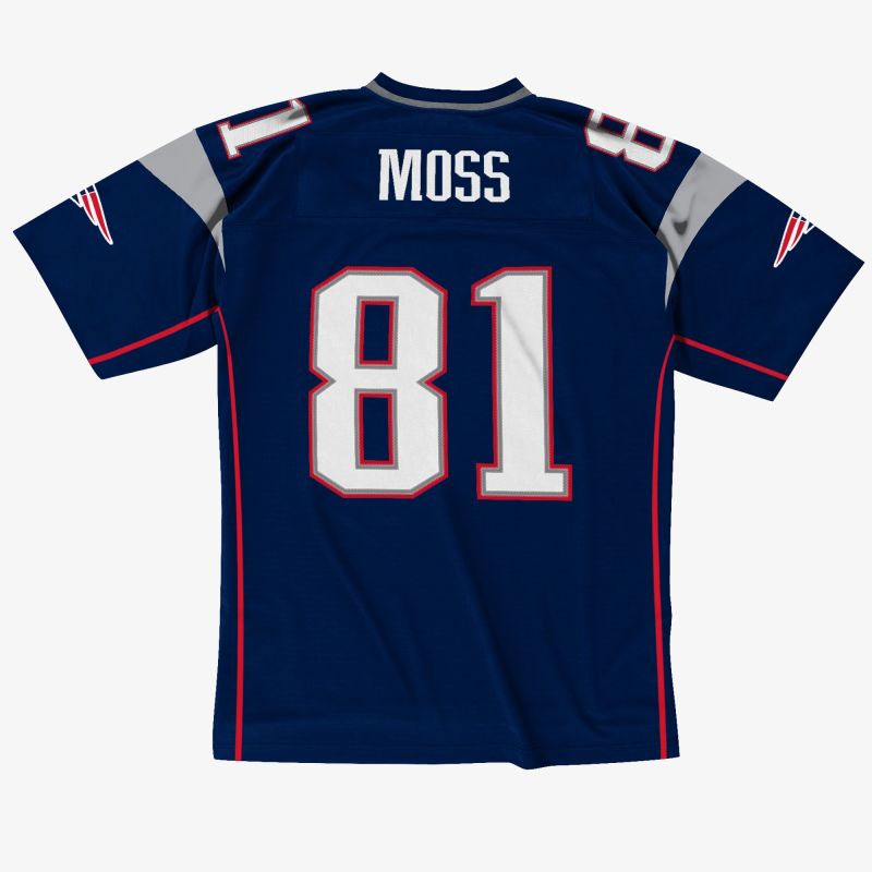 Randy Moss #81 New England Patriots 2007 Legacy Throwback NFL Jersey Navy view 1