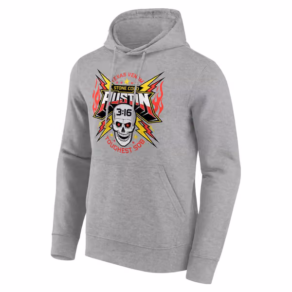 Stone Cold Steve Austin WWE Superstar Hoodie Gray view 1