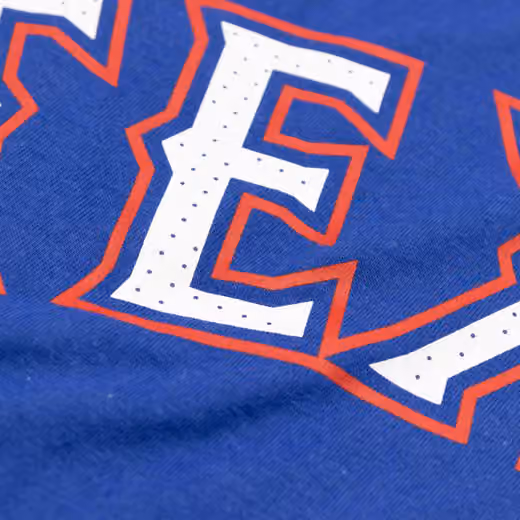 Texas Rangers Fuse Wordmark Nike MLB T-Shirt Blue view 3