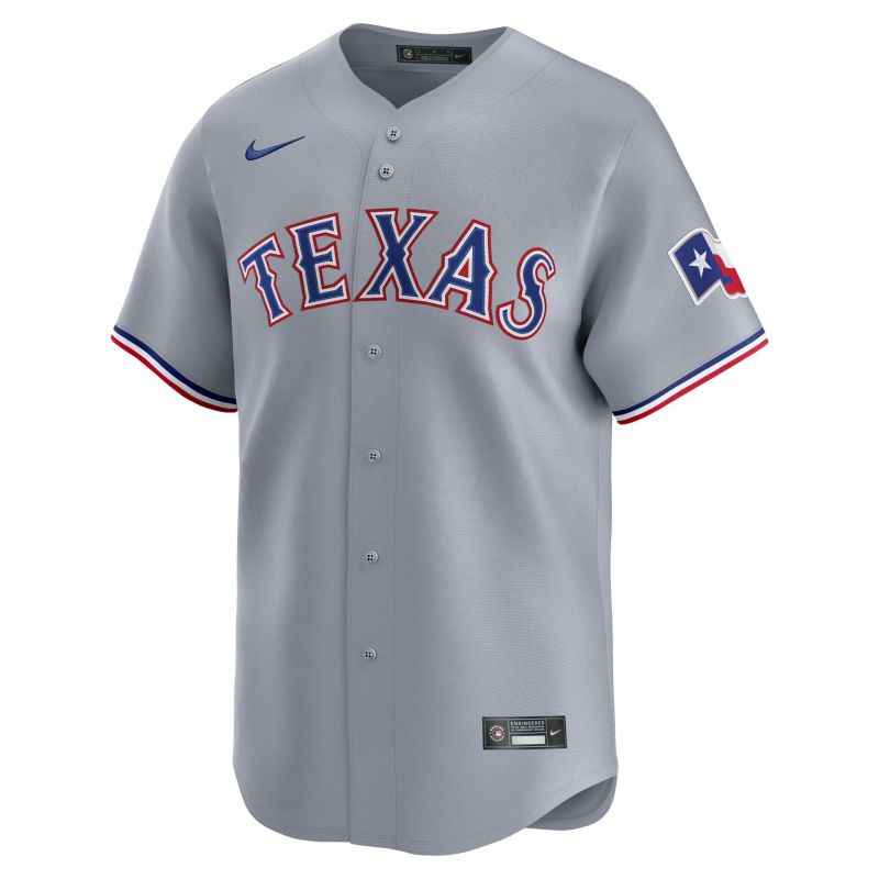 Texas Rangers Road Limited MLB Jersey Gray view 1