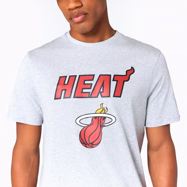 Miami Heat Team Logo NBA T-Shirt Gray view 3