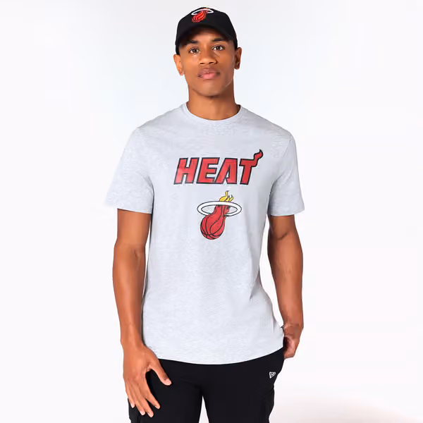 Miami Heat Team Logo NBA T-Shirt Gray view 1