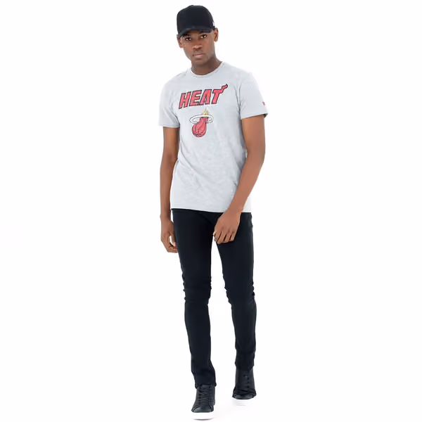 Miami Heat Team Logo NBA T-Shirt Gray view 5