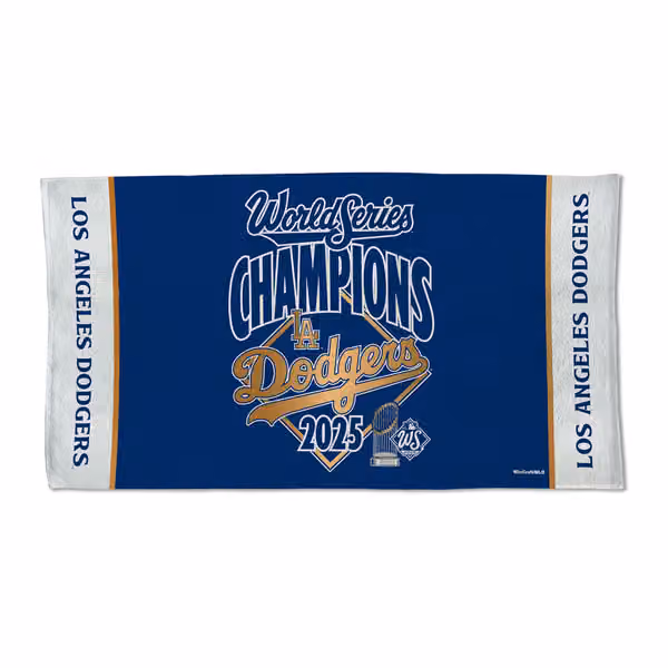 Los Angeles Dodgers 2025 World Series Champions MLB Locker Room Towel view 2