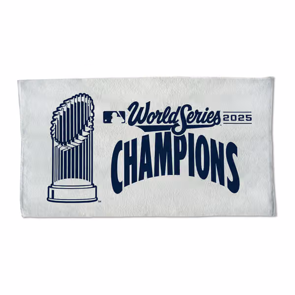 Los Angeles Dodgers 2025 World Series Champions MLB Locker Room Towel view 3