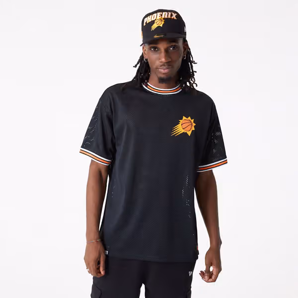 Phoenix Suns New Era Oversized NBA Mesh T-Shirt Black view 1
