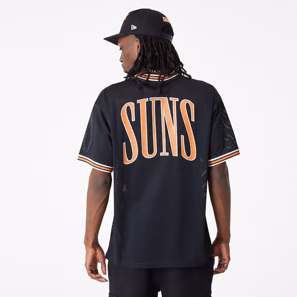 Phoenix Suns New Era Oversized NBA Mesh T-Shirt Black view 2