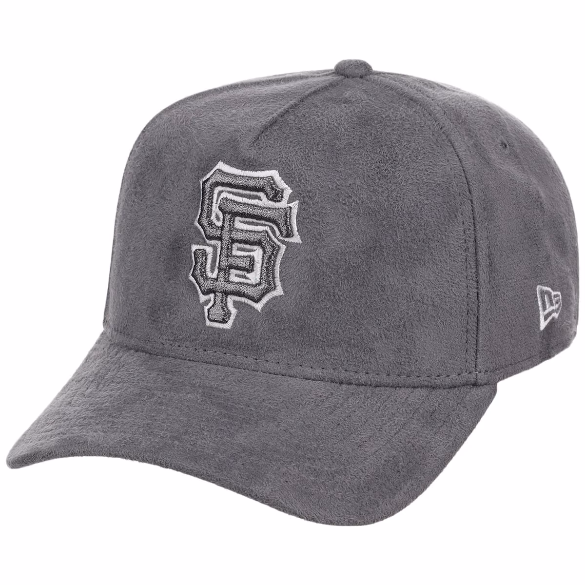 San Francisco Giants MLB Gray x Suede FASHION CORE New Era 9FORTY A-Frame detail view