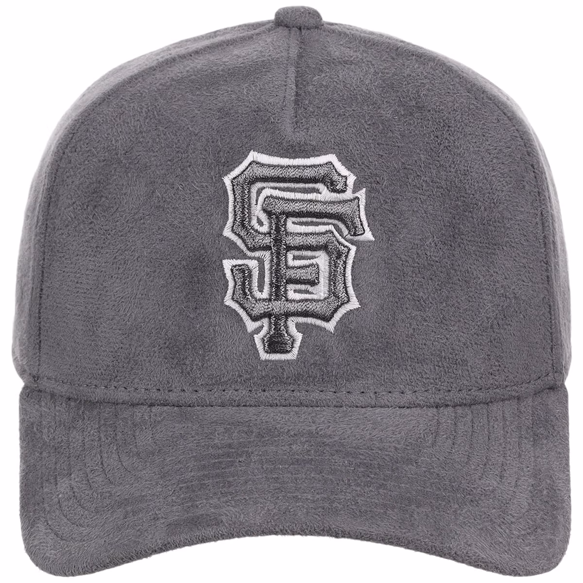 San Francisco Giants MLB Gray x Suede FASHION CORE New Era 9FORTY A-Frame detail view