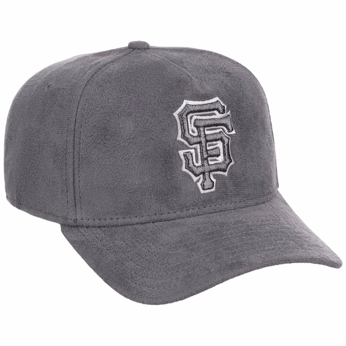 San Francisco Giants MLB Gray x Suede FASHION CORE New Era 9FORTY A-Frame front view