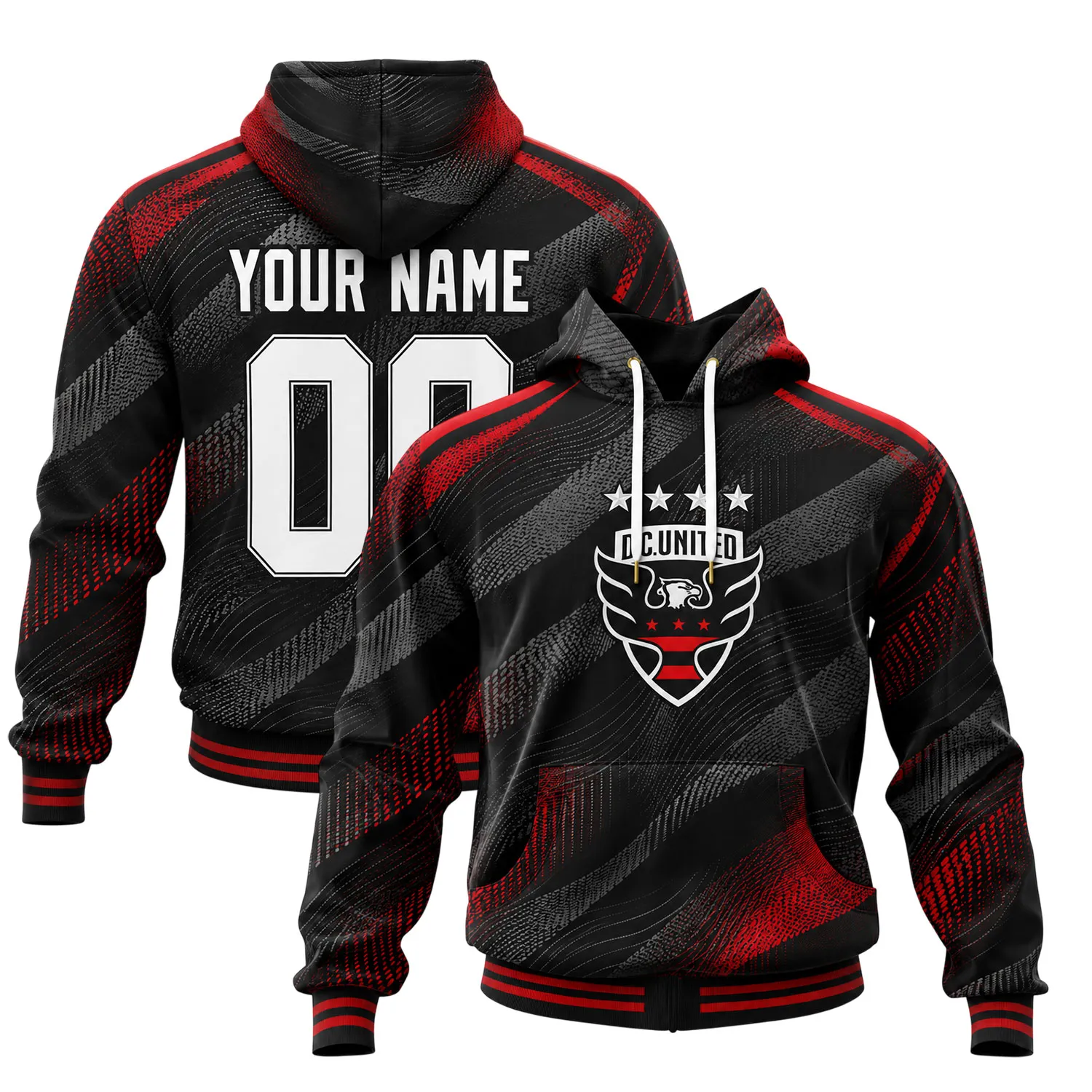 DC United Black Hoodie Custom – Premium Fan Apparel