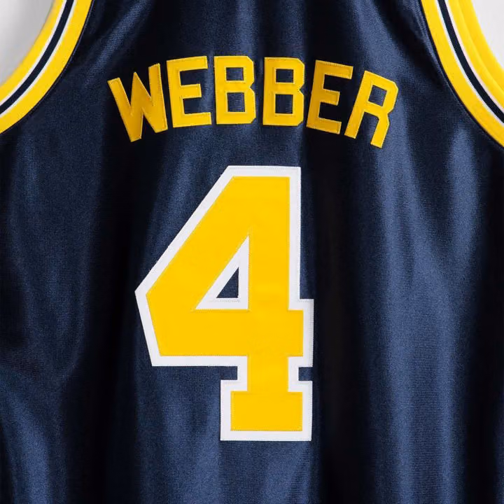 Chris Webber #4 Michigan Wolverines 1991-92 Authentic NCAA Jersey Navy view 5