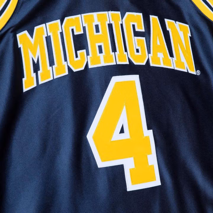 Chris Webber #4 Michigan Wolverines 1991-92 Authentic NCAA Jersey Navy view 3