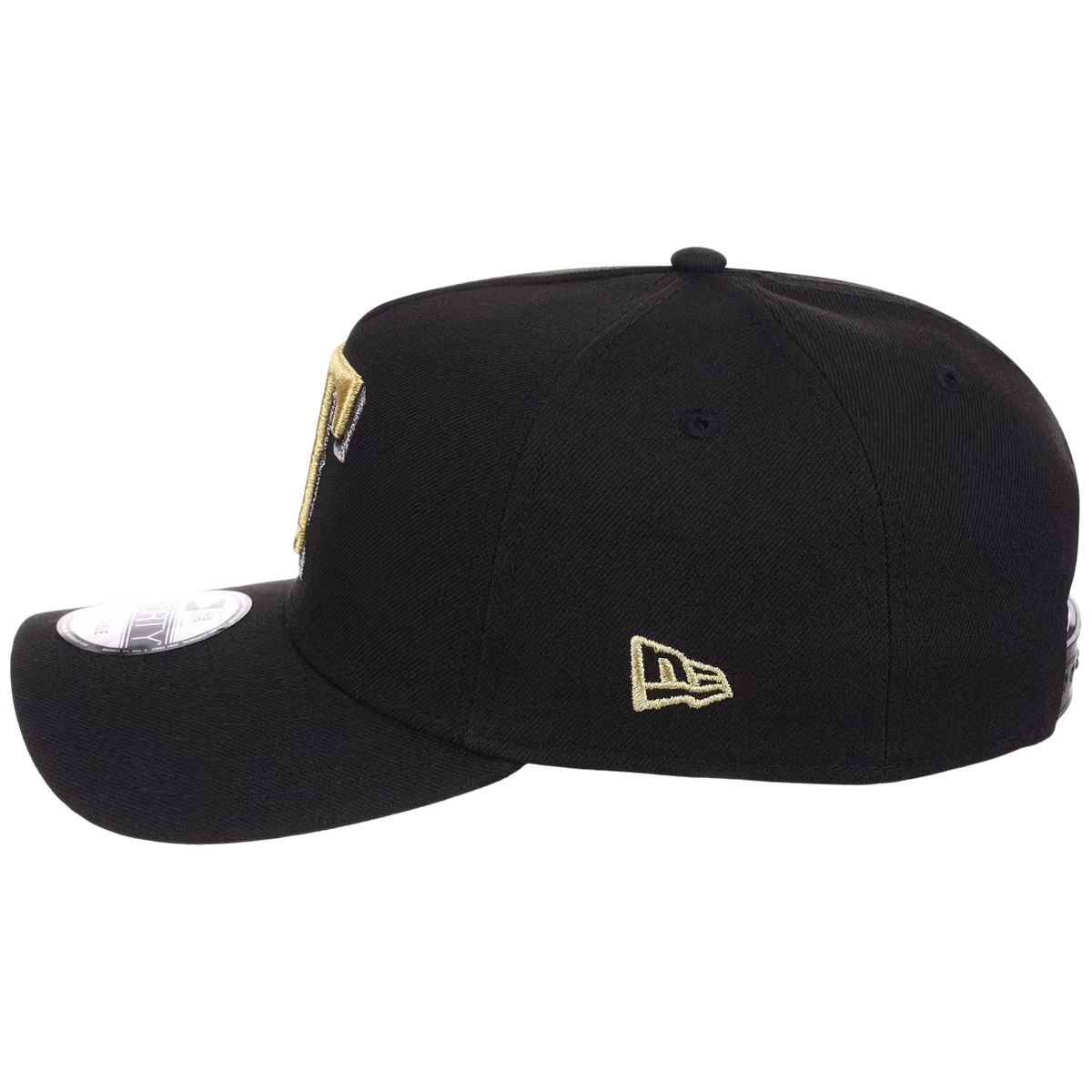 Texas Rangers MLB Black x Gold FASHION CORE New Era 9FORTY A-Frame detail view