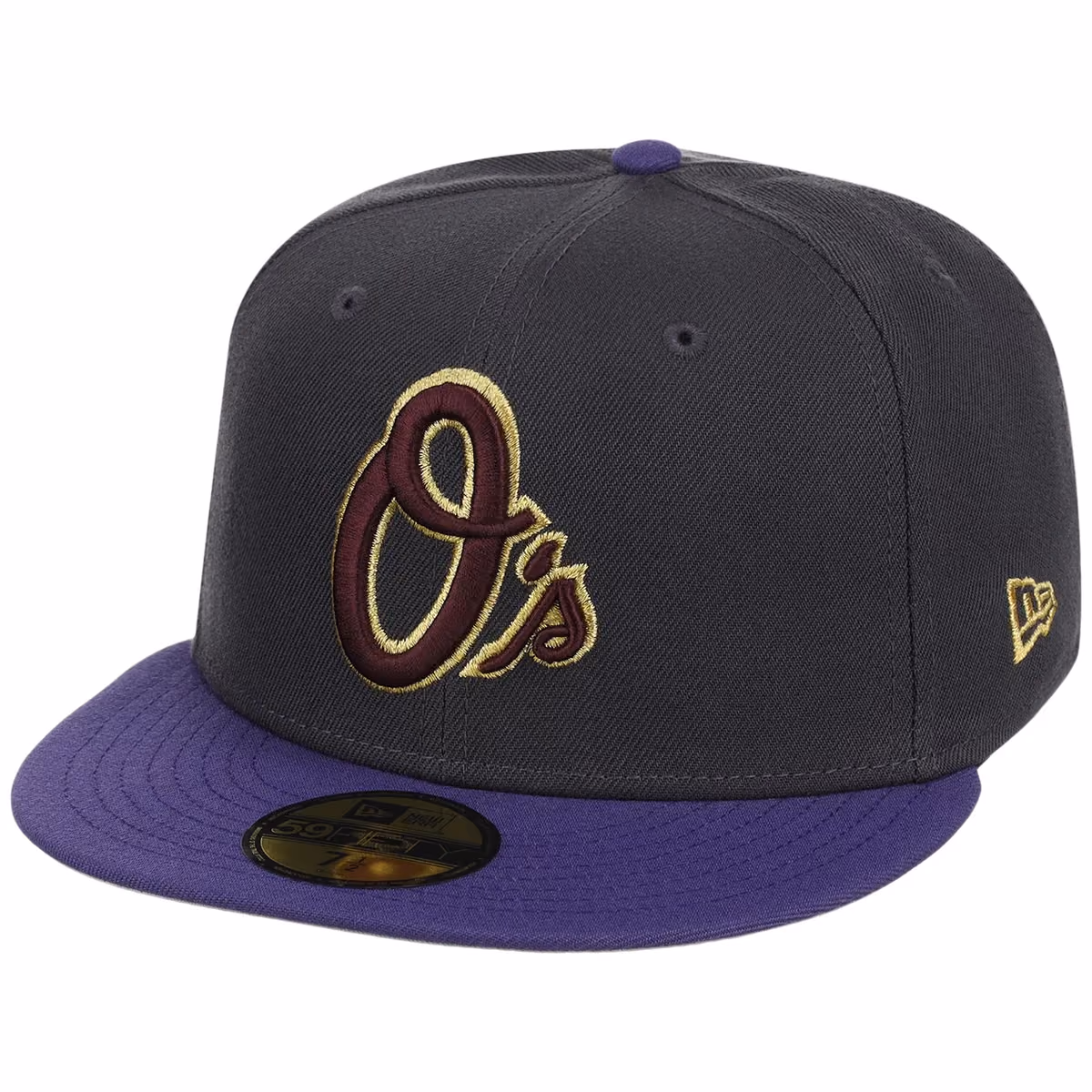 Baltimore Orioles MLB Midnight Orchid New Era 59FIFTY detail view