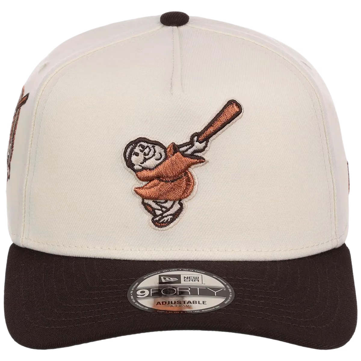 San Diego Padres MLB Walnut Reserve New Era 9FORTY A-Frame detail view