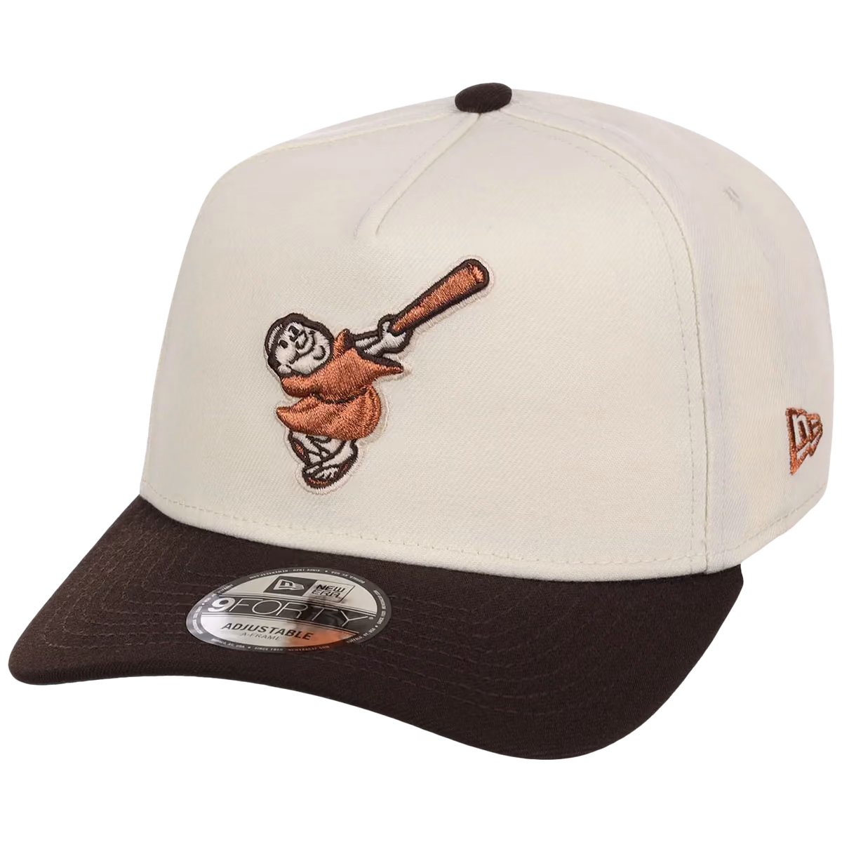 San Diego Padres MLB Walnut Reserve New Era 9FORTY A-Frame detail view