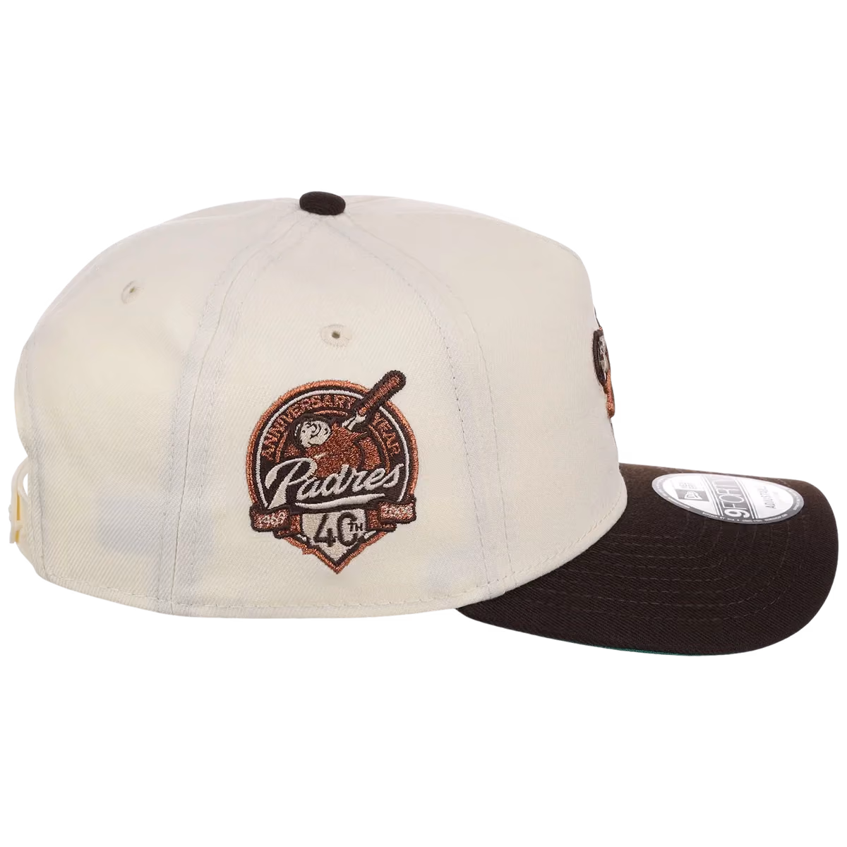 San Diego Padres MLB Walnut Reserve New Era 9FORTY A-Frame detail view
