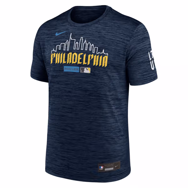 Philadelphia Phillies City Connect 2026 MLB Authentic Velocity T-Shirt Navy view 1