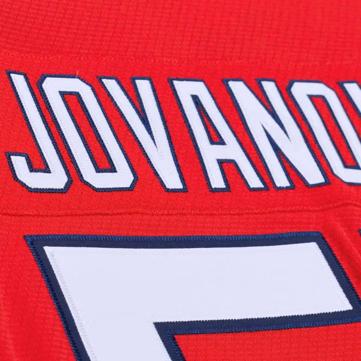 Ed Jovanovski #55 Florida Panthers 2013-14 Premium Power Play NHL Jersey Red view 5