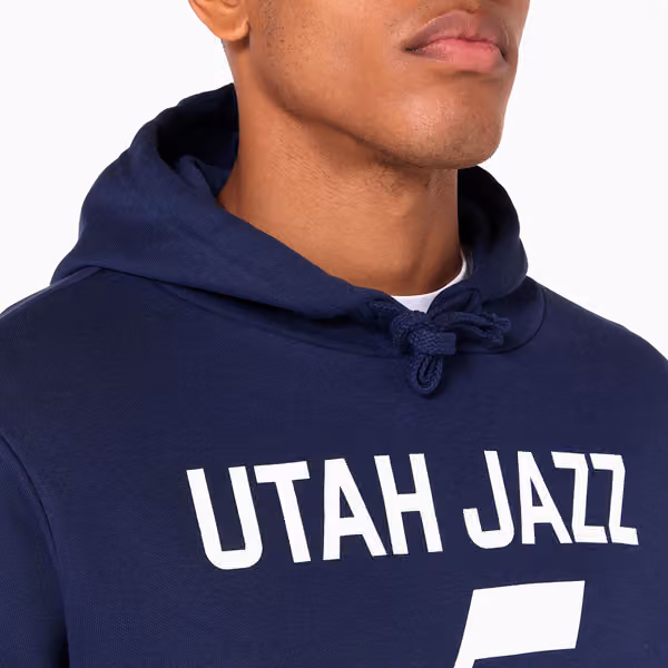 Utah Jazz Team Logo New Era Hoodie NBA Sweatshirt Navy view 6