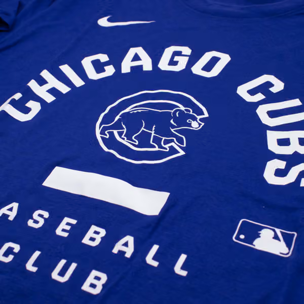 Chicago Cubs Early Work 2026 MLB Authentic Tri-Blend T-Shirt Blue view 3