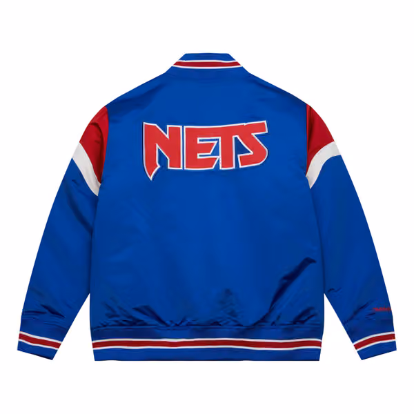 New Jersey Nets Mitchell & Ness Heavyweight Satin NBA Jacket view 2