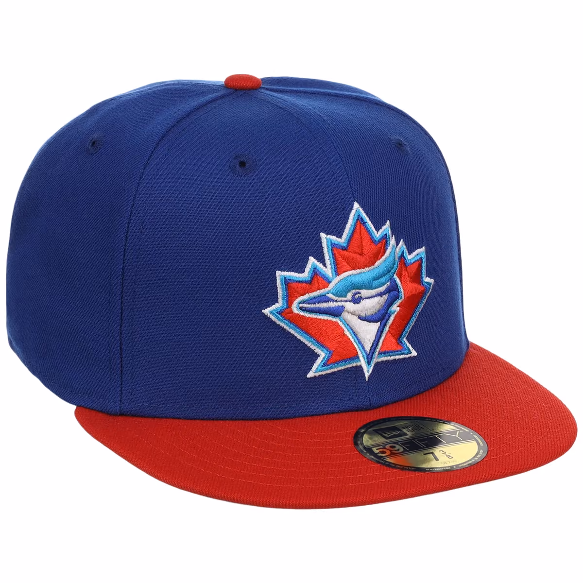 Toronto Blue Jays MLB Cooperstown Authentic Collection New Era 59FIFTY (Royal/Red) front view