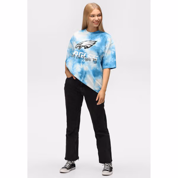 Philadelphia Eagles Tie-Dye Recovered Relaxed NFL T-Shirt view 5