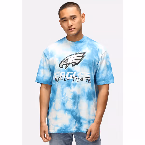 Philadelphia Eagles Tie-Dye Recovered Relaxed NFL T-Shirt view 3