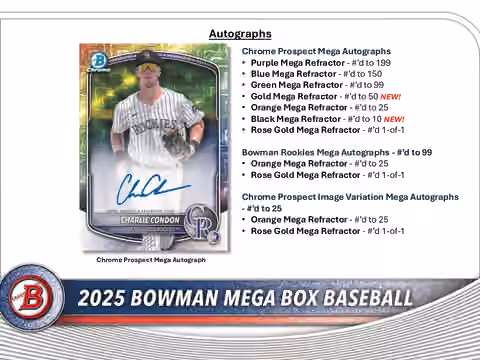 2025 Bowman Baseball MLB Mega Box view 5