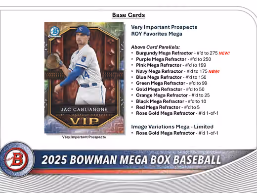 2025 Bowman Baseball MLB Mega Box view 4