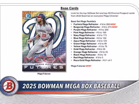 2025 Bowman Baseball MLB Mega Box view 3