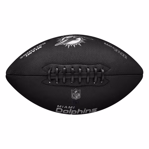Miami Dolphins Wilson Metallic Premiere Full Size NFL Football view 3