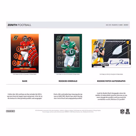2022 Panini Zenith Football NFL Hobby Box view 2