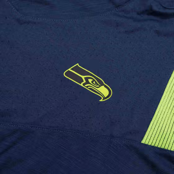 Seattle Seahawks 2022 NFL Sideline Nike Performance Player Top Navy view 4