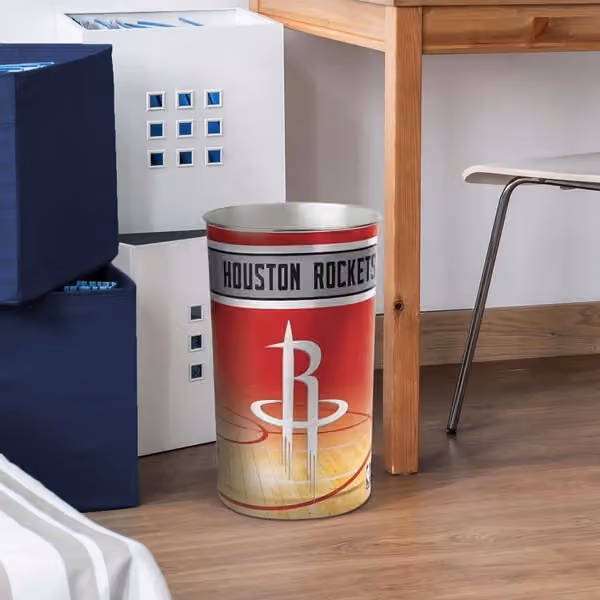 Milwaukee Bucks NBA Metal Wastebasket view 2