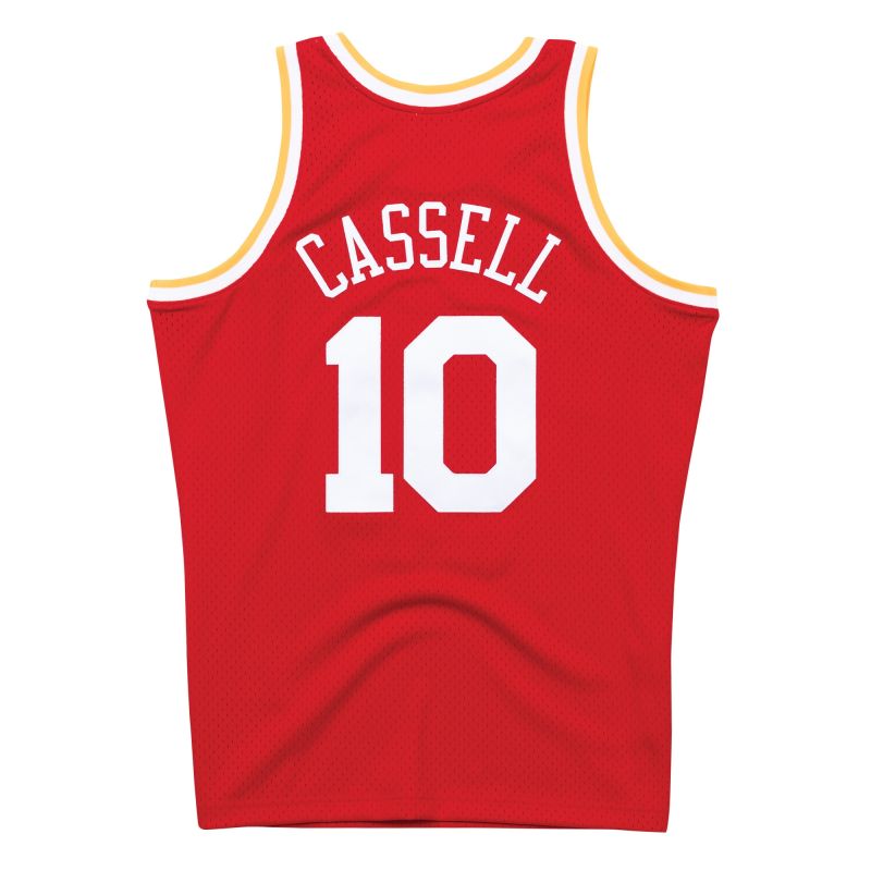 Sam Cassell #10 Houston Rockets 1993-94 Swingman NBA Jersey Red view 2