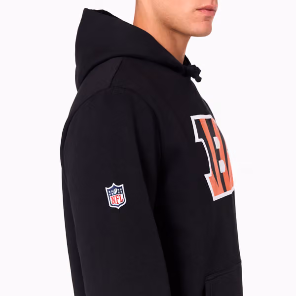 Cincinnati Bengals Logo Hoodie NFL Sweatshirt Black view 3
