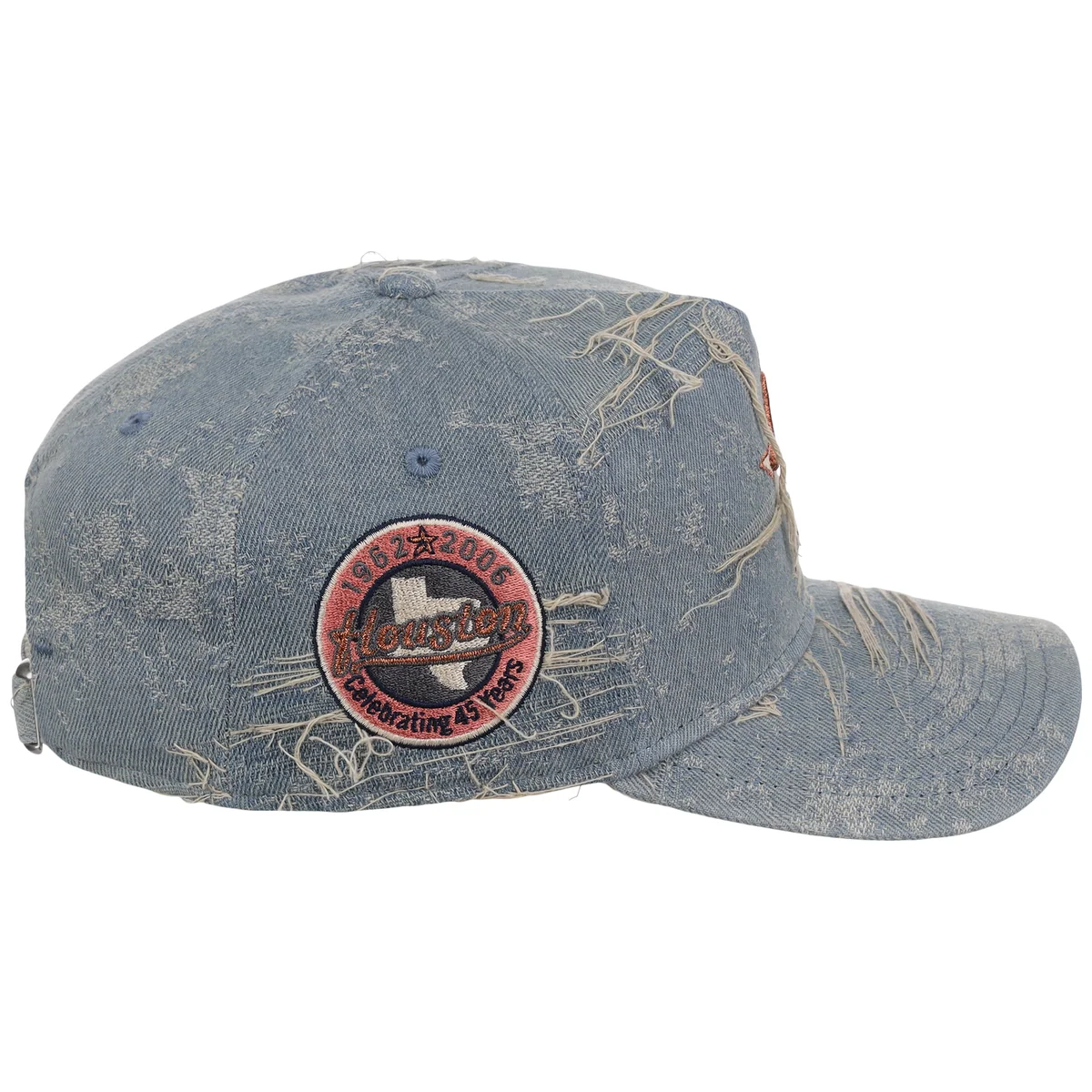 Houston Astros MLB Oxidized Denim New Era 9FORTY A-Frame detail view