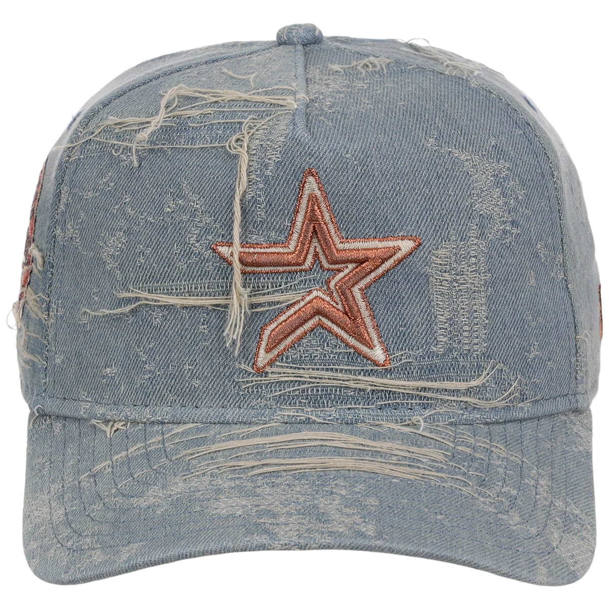 Houston Astros MLB Oxidized Denim New Era 9FORTY A-Frame detail view