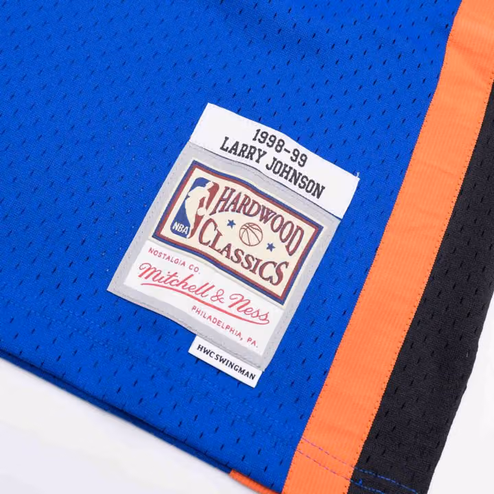 Larry Johnson #2 New York Knicks 1998-99 Mitchell & Ness Swingman NBA Jersey Blue view 3