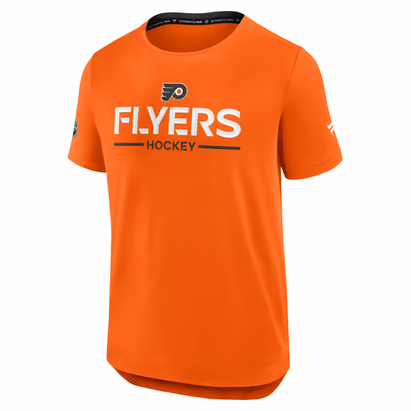 Philadelphia Flyers 2025/26 Authentic Pro Rink Tech NHL T-Shirt Orange view 1