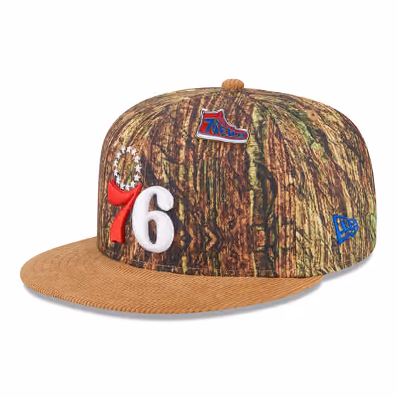 Philadelphia 76ers 2025 NBA All-Star Game Forrest Camo 9FIFTY Snapback Cap product photo
