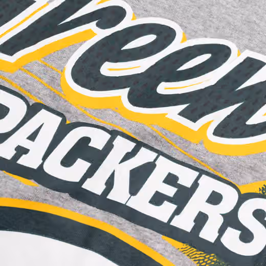 Green Bay Packers Sport Classics Oversized NFL T-Shirt Gray view 3