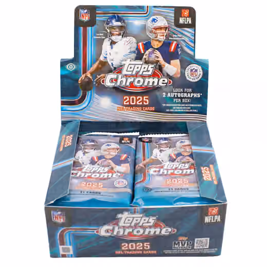 2025 Topps Chrome Football NFL Hobby Jumbo Pack view 9