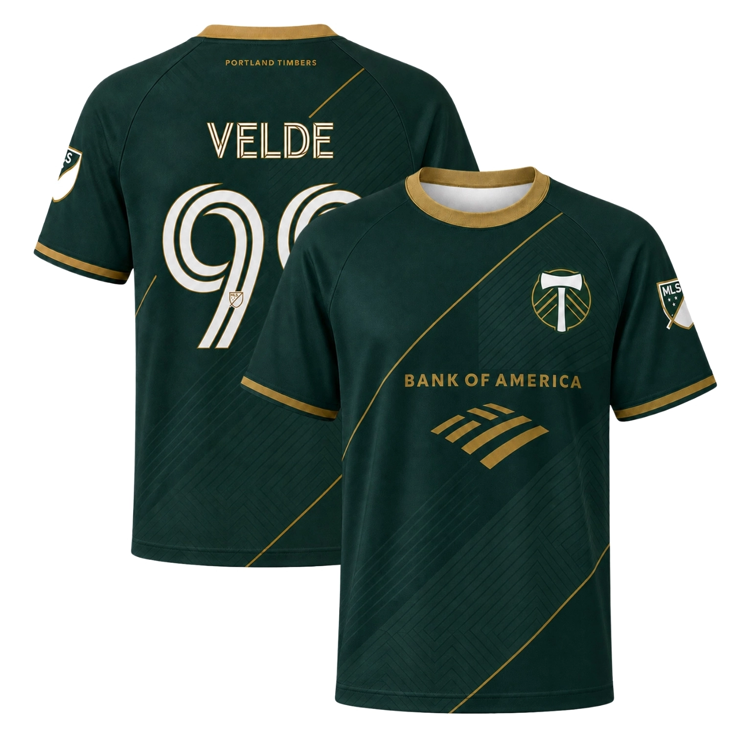 Kristoffer Velde Portland Timbers Jersey Exclusive Green Gold
