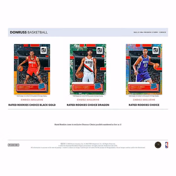 2022/23 Panini Donruss Choice Basketball NBA Hobby Box view 4