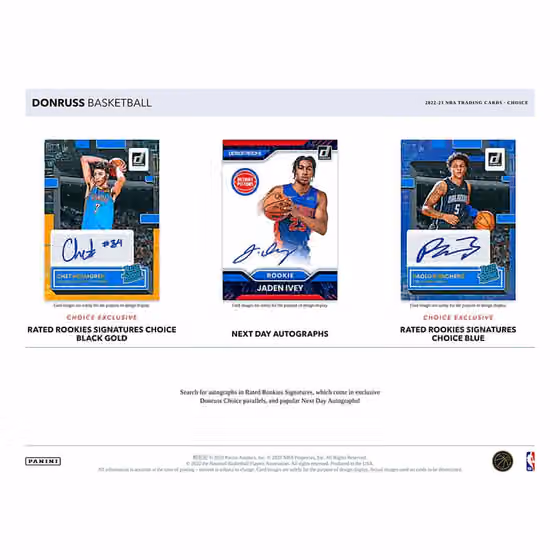 2022/23 Panini Donruss Choice Basketball NBA Hobby Box view 2